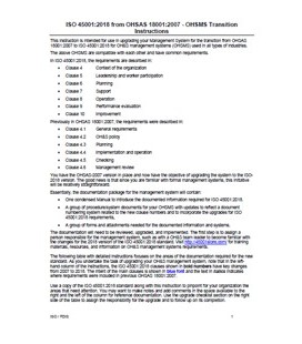 OHSAS 18001:2007 to ISO 45001:2018 All-in-One Documentation and Training Package