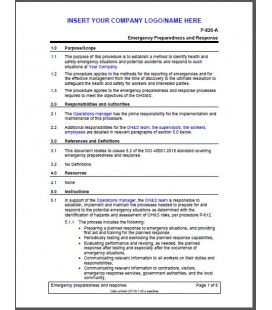 ISO 45001:2018 Procedures Package