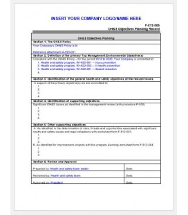 ISO 45001:2018 Forms Package