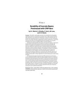 Case Histories and Use of FRP for Prestressing Applications