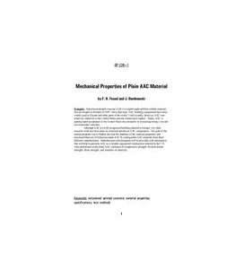 Autoclaved Aerated Concrete-Properties and Structural Design