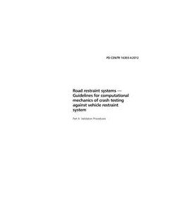 BS PD CEN/TR 16303-4:2012