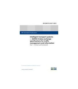 BS DD CEN/TS 16157-1:2011