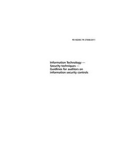 BS PD ISO/IEC TR 27008:2011