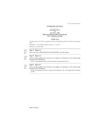 AS 1742.7-2007 AMDT 1                        [ Superseded ]