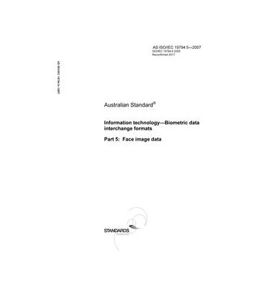 AS ISO IEC 19794.5-2007