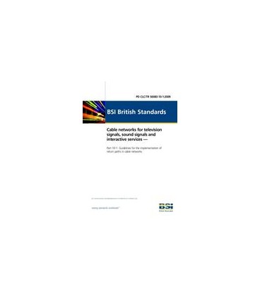 BS PD CLC/TR 50083-10-1:2009