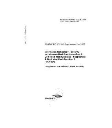 AS ISO IEC 10118.3 SUPP 1-2006