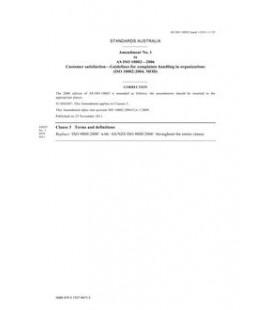 AS ISO 10002-2006 AMDT 1                        [ Superseded ]