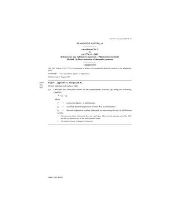 AS 1774.11-2005 AMDT 1                        [ Superseded ]