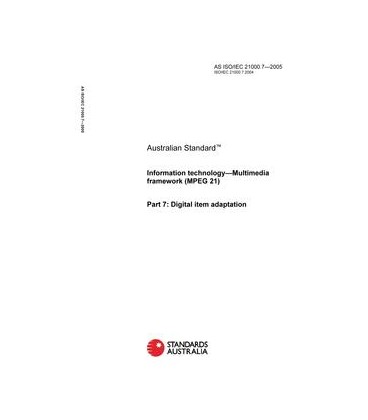 AS ISO IEC 21000.7-2005