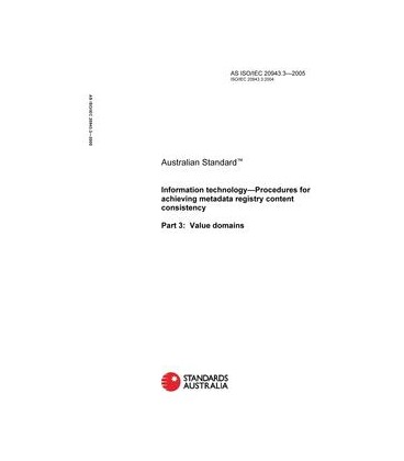 AS ISO IEC 20943.3-2005