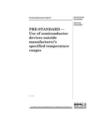 BS PD IEC/PAS 62240:2001