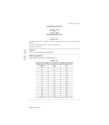 AS 4617-2004 AMDT 1                        [ Superseded ]
