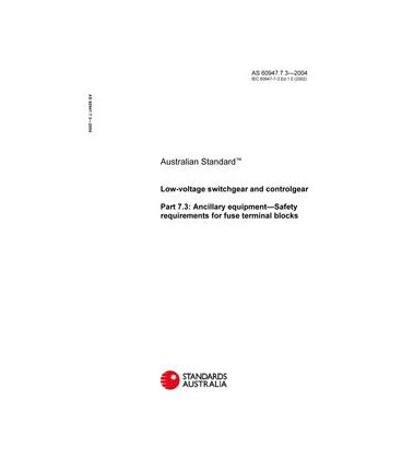 AS 60947.7.3-2004                        [ Superseded ]