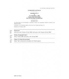 AS 1418.10(INT)-2004 AMDT 1                        [ Superseded ]