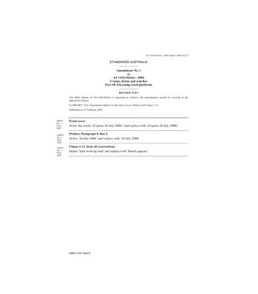 AS 1418.10(INT)-2004 AMDT 1                        [ Superseded ]