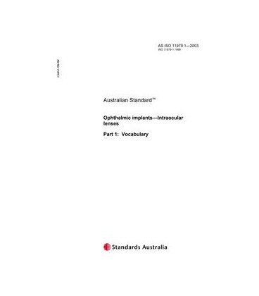 AS ISO 11979.1-2003