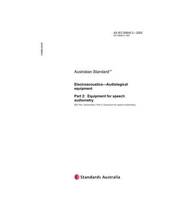 AS IEC 60645.2-2002