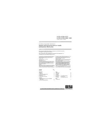 BS A 275; A 276 [...]:1981