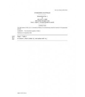 AS 1112.1-2000 AMDT 1                        [ Superseded ]
