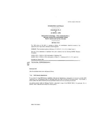 AS 4033.1-1992 AMDT 1
