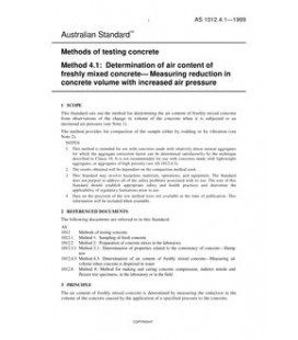 AS 1012.4.1-1999                        [ Superseded ]