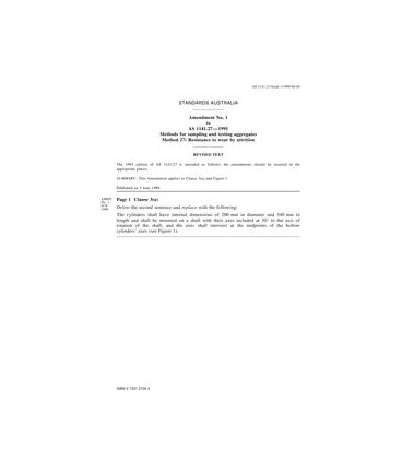 AS 1141.27-1995 AMDT 1                        [ Superseded ]