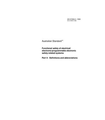 AS 61508.4-1999                        [ Superseded ]