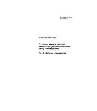 AS 61508.3-1999                        [ Superseded ]