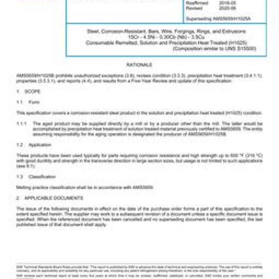 SAE AMS5659/H1025B