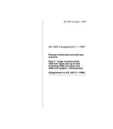 AS 1597.2 SUPP 1-1997                        [ Available Superseded ]