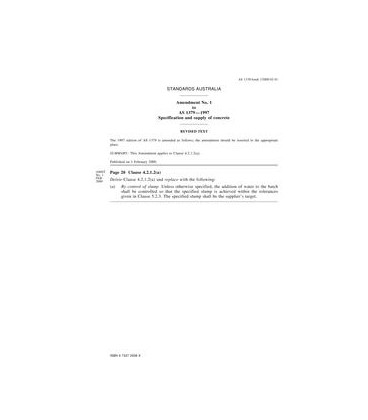 AS 1379-1997 AMDT 1                        [ Superseded ]