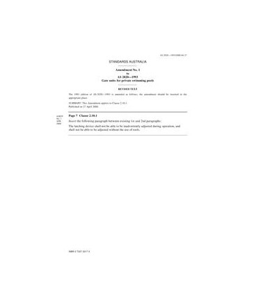 AS 2820-1993 AMDT 1                        [ Superseded ]