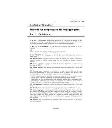 AS 1141.1-1996                        [ Superseded ]