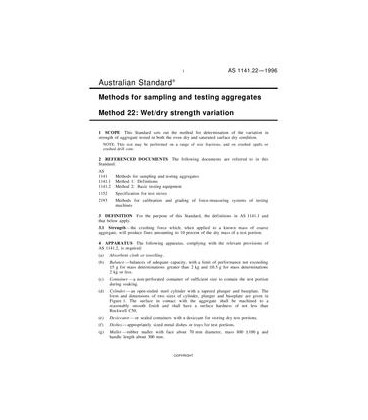 AS 1141.22-1996                        [ Superseded ]