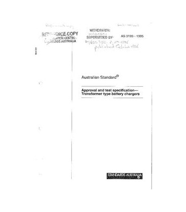 AS 3193-1995                        [ Superseded ]