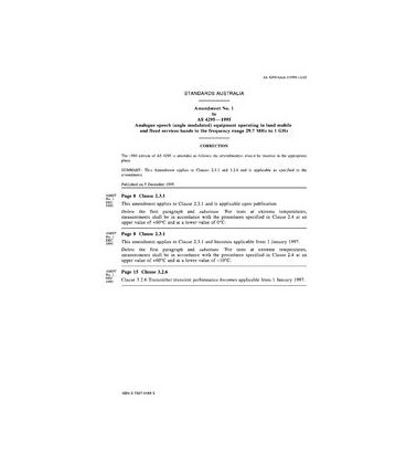AS 4295-1995 AMDT 1                        [ Superseded ]