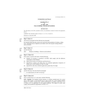 AS 1288-1994 AMDT 2                        [ Superseded ]