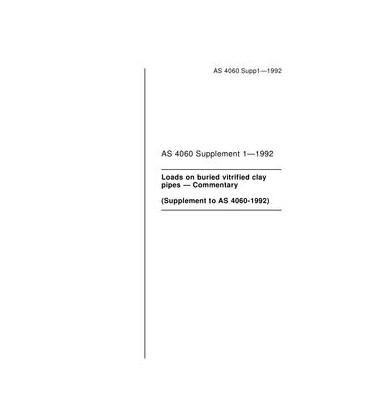 AS 4060 SUPP 1-1992
