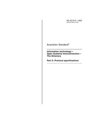 AS 4019.5-1992                        [ Superseded ]