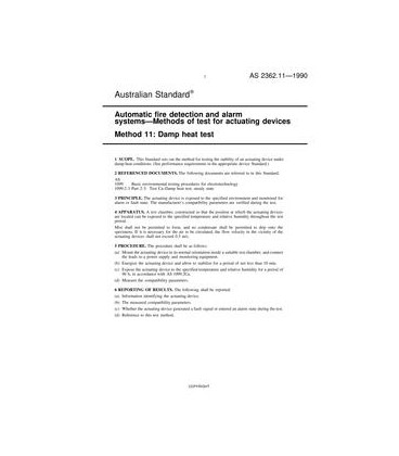 AS 2362.11-1990                        [ Superseded ]