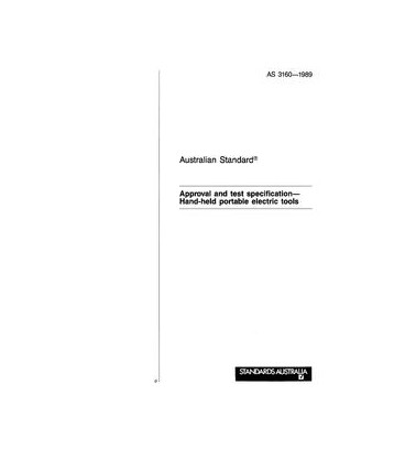 AS 3160-1989                        [ Superseded ]