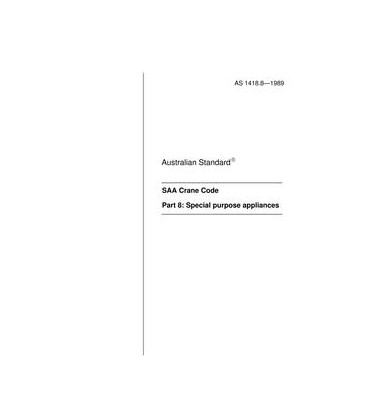AS 1418.8-1989                        [ Superseded ]