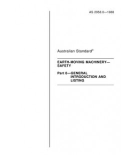 AS 2958.0-1988                        [ Superseded ]
