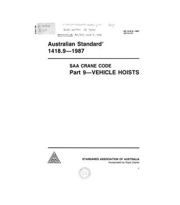 AS 1418.9-1987                        [ Superseded ]