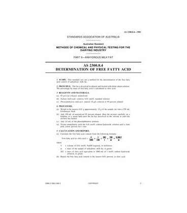 AS 2300.8.4-1983                        [ Superseded ]