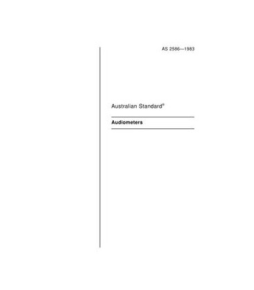 AS 2586-1983                        [ Superseded ]
