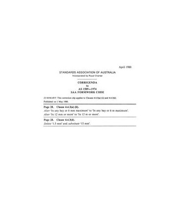 AS 1509-1974 CORR 1                        [ Superseded ]