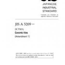 JIS A 5209:2008/AMENDMENT 1:2010